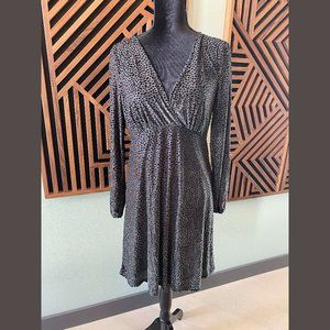 A New Day Velvet Burnout Long Sleeve Mini Dress